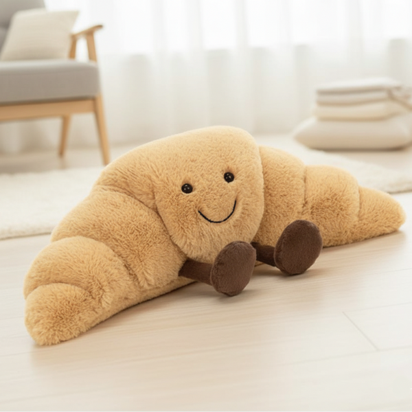 Zachte Pluchen Broodknuffel Schattig Voedselontwerp Comfortvriend-Dekens en Kussens-DeWoonVallei-DeWoonVallei