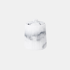 Zandsteen Badkamer Accessoires Set Moderne Gegraveerde Stijl voor Elegante Organisatie-Bathroom Accessories-DeWoonVallei-Marmerwit Wattenstaafjesdoos-DeWoonVallei