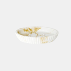 Zandsteen Badkamer Accessoires Set Moderne Gegraveerde Stijl voor Elegante Organisatie-Bathroom Accessories-DeWoonVallei-Wit & Goud Zeepbakje-DeWoonVallei