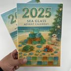 Zee Glas Kerstboom Adventskalender 24 Dagen Kuststijl Vakantie Aftelkalender met 2D Acrylornamenten Perfect Cadeau voor Strand en Natuurliefhebbers-Advent calendar-DeWoonVallei-DeWoonVallei