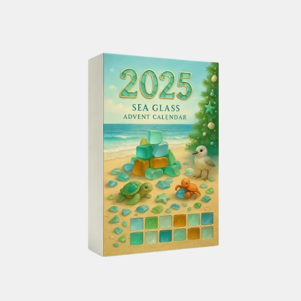 Zee Glas Kerstboom Adventskalender 24 Dagen Kuststijl Vakantie Aftelkalender met 2D Acrylornamenten Perfect Cadeau voor Strand en Natuurliefhebbers-Advent calendar-DeWoonVallei-DeWoonVallei