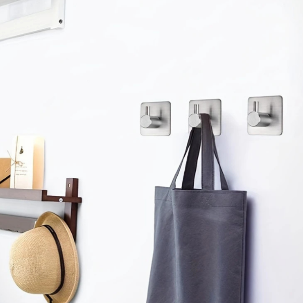 Zelfklevende Wandhaken van Roestvrij Staal Stevig, Veelzijdig en Elegant-Hooks-DeWoonVallei-DeWoonVallei