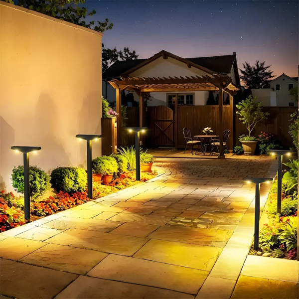Zonne-Outdoorlampen T-vormige dubbele verlichting met verstelbare hoogte voor tuin en terras-Lighting > Outdoor Lighting > Landscape Lighting-DeWoonVallei-DeWoonVallei