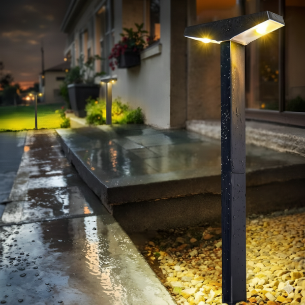 Zonne-Outdoorlampen T-vormige dubbele verlichting met verstelbare hoogte voor tuin en terras-Lighting > Outdoor Lighting > Landscape Lighting-DeWoonVallei-DeWoonVallei