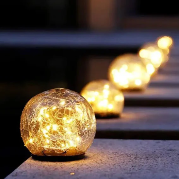 Zonnelamp Bol Decoratief Glazen Licht met Warme Gloed-home decor-DeWoonVallei-DeWoonVallei