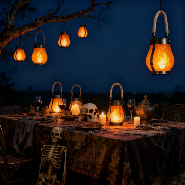 Zonnevlam LED Buitenverlichting Magische Sfeer voor Patio en Tuin-Lighting & Lamps-DeWoonVallei-DeWoonVallei