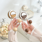 Zuignap RVS Toiletrolhouder met Houtlook Roestvrij & Gemakkelijk te Installeren-Bathroom-DeWoonVallei-Notenhout-Dubbelzijdige Haak-DeWoonVallei