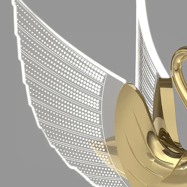 Zwaan-Geïnspireerde Hanglamp Elegante Acrylpendant met Verstelbare Warme Gloed-Hanging Lamp-DeWoonVallei-DeWoonVallei