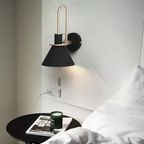 Zwart Gouden Wandlamp Moderne Metalen Lichtarmatuur voor Binnen en Buiten Warm Wit-Wall Light-DeWoonVallei-DeWoonVallei
