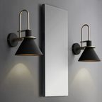 Zwart Gouden Wandlamp Moderne Metalen Lichtarmatuur voor Binnen en Buiten Warm Wit-Wall Light-DeWoonVallei-DeWoonVallei