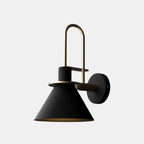 Zwart Gouden Wandlamp Moderne Metalen Lichtarmatuur voor Binnen en Buiten Warm Wit-Wall Light-DeWoonVallei-DeWoonVallei