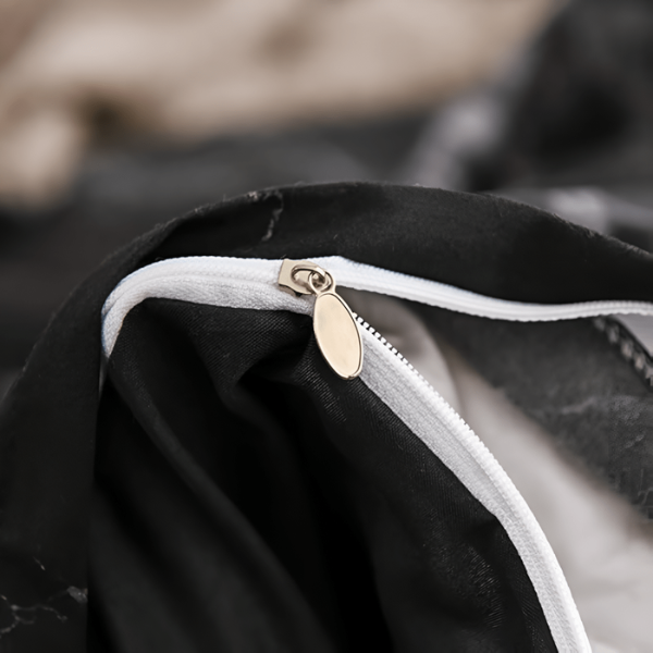 Zwart Marmer Beddengoedset Moderne Microvezel Stijl voor Stijlvolle Comfortabele Slaapkamers-Duvet Cover-DeWoonVallei-DeWoonVallei