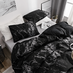 Zwart Marmer Beddengoedset Moderne Microvezel Stijl voor Stijlvolle Comfortabele Slaapkamers-Duvet Cover-DeWoonVallei-DeWoonVallei
