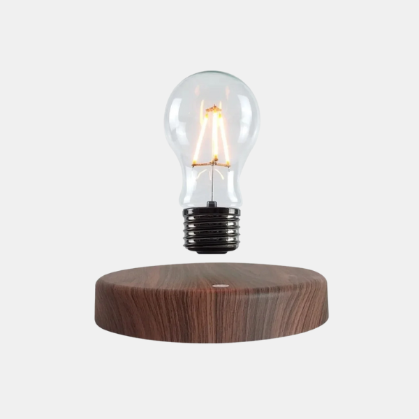 Zwevende Tafellamp met Houten Basis Drijvend Design & Sfeerverlichting-Desk Lamps-DeWoonVallei-Eikenhouten Basis-DeWoonVallei